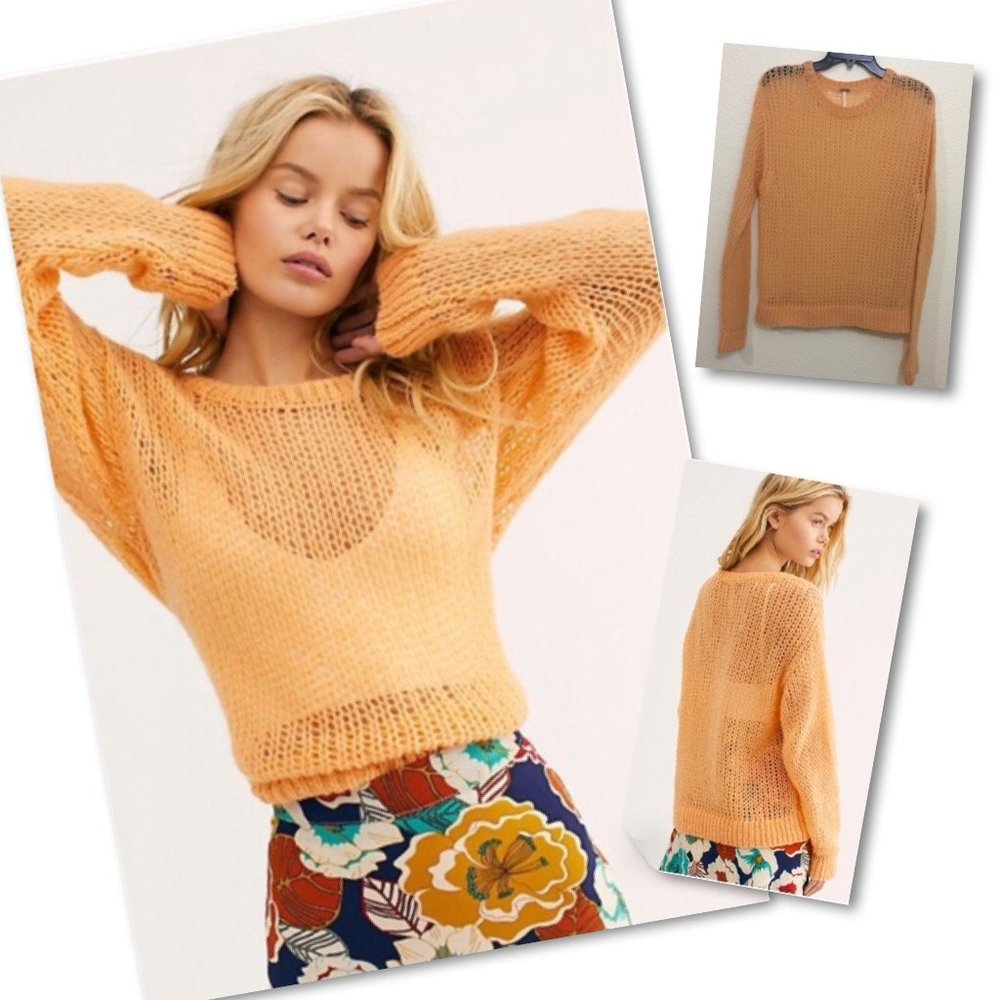 Free People Womens Small Lightweight Sweater Holey